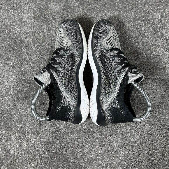 Nike Free Run Flyknit 2018 942839-101 Women’s Size 6.5 Black Running Shoes Used - Picture 9 of 13
